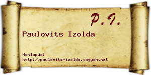 Paulovits Izolda névjegykártya